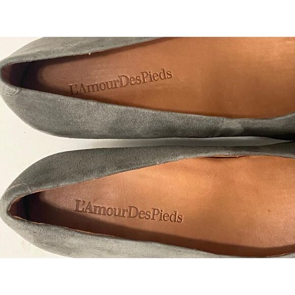 L'Amour Des Pieds Jolanda Charcoal Suede Woman's Pump, Size 8.5 - Picture 11 of 11